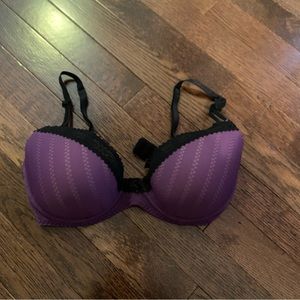 Betsey Johnson intimates Zipper Stripes Bra 32D